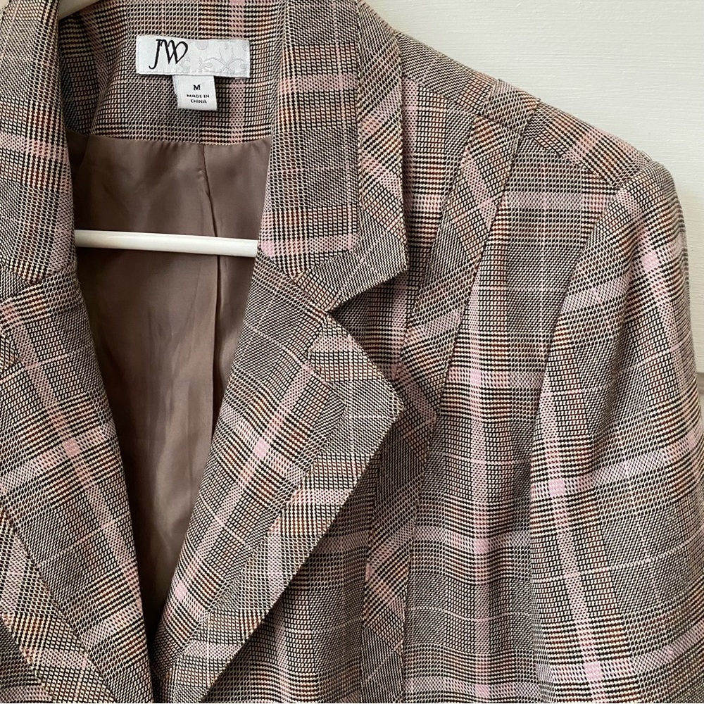 90s plaid blazer